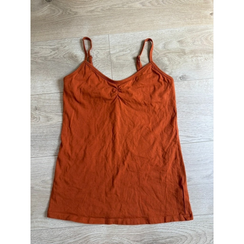 EUC Aerie burnt orange rust color cami shelf bra stretch adjustable strap size M